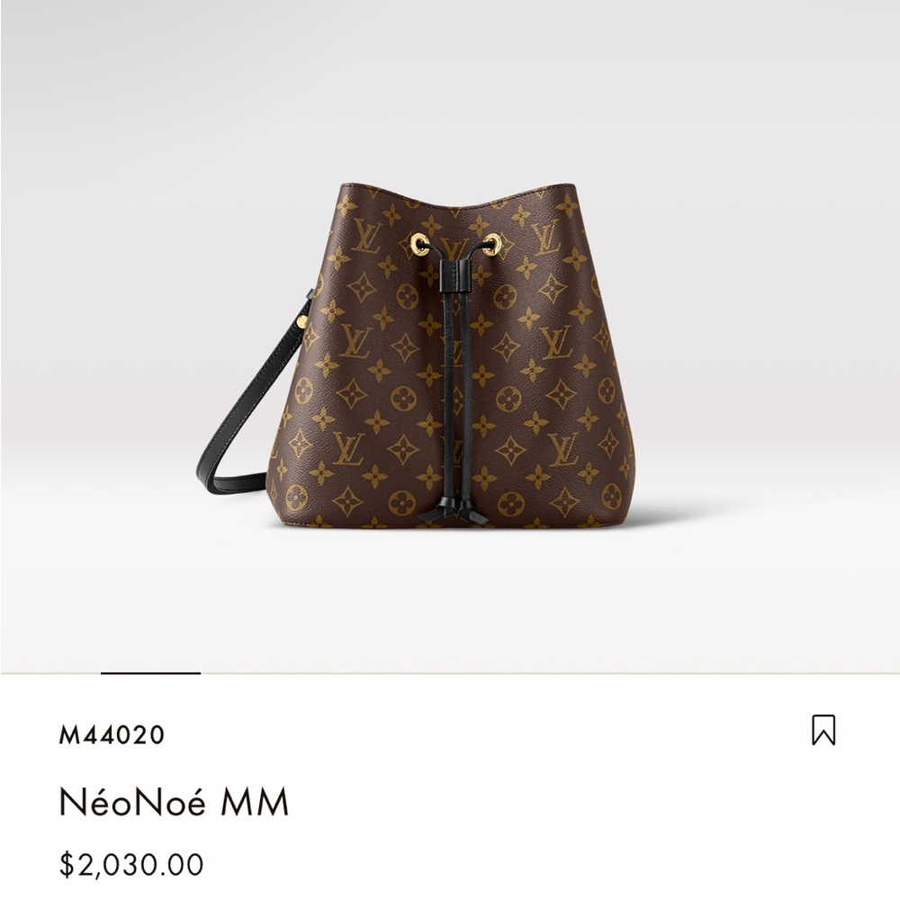 Louis Vuitton neonoe mm monogram black strap Brand new